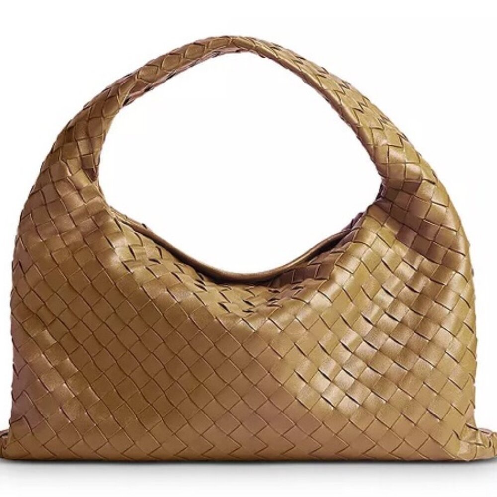 New Bottega Veneta Hop Small Brown Shoulder Bag